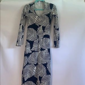 Blue and White Dress